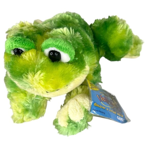 Webkinz Ganz Tie Dye Green Frog Plush With Sealed Code Stuffed Animal HM162 - Picture 1 of 10